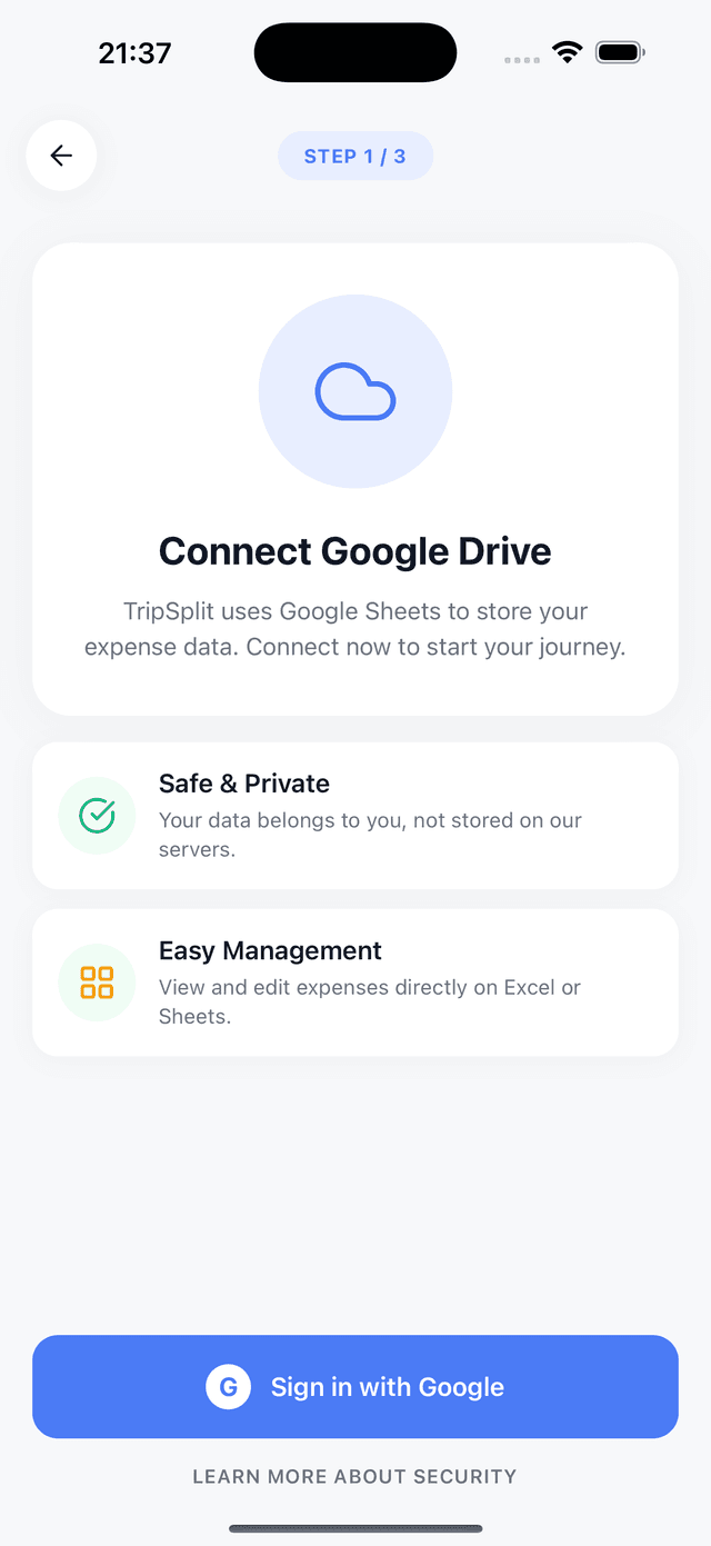 Connect Google account